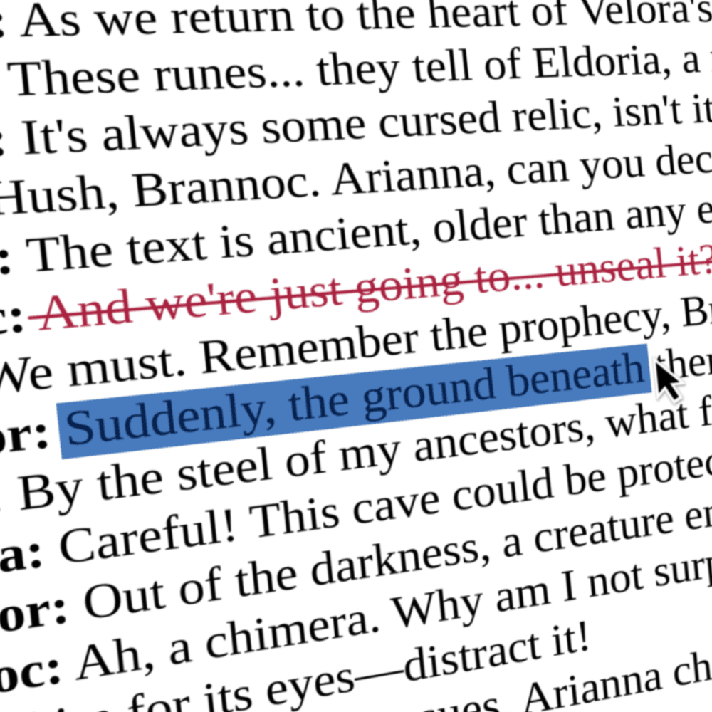 Edit Directly from Transcript